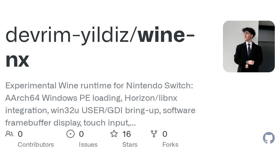 Wine-NX esegue applicazioni Windows ARM64 direttamente su Nintendo Switch, senza Linux
